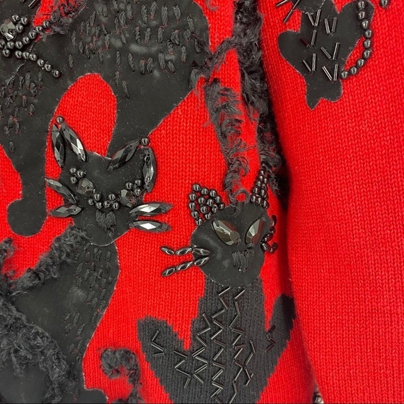 Michael Simon Kitty Kat Vintage Sweater Size P/M - Picture 4 of 14